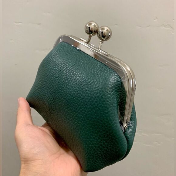 Handmade Genuine Premium Pebble Leather Kisslock Clutch/Wristlet/Evening Bag - Picture 11 of 15